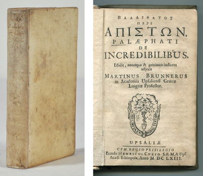 [Grekisk text] Palæphati De incredibilibus.…