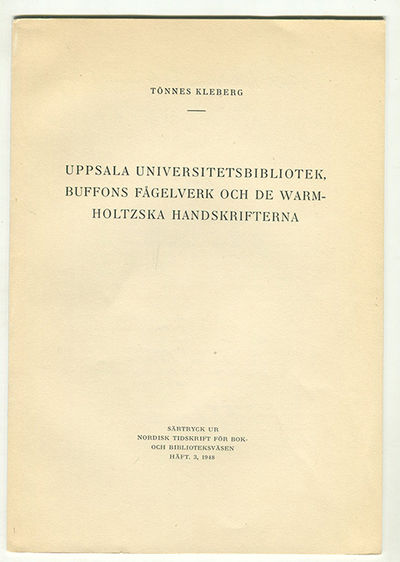 Uppsala universitetsbibliotek, Buffons fågelverk…