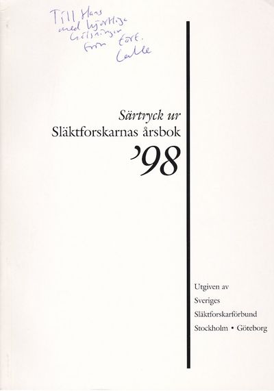 Svenskt biografiskt lexikon. Särtryck ur…