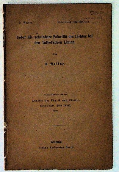 Ueber die Scheinbare Polaritat des Lichtes bei den Talbot'schen Linien