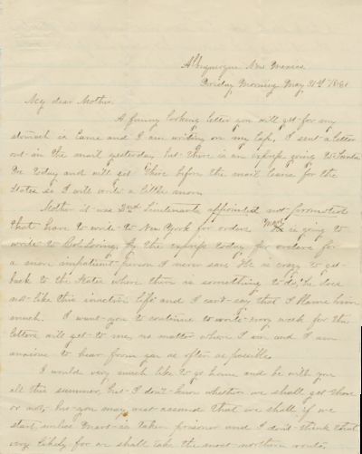 1861 Letter from Mary Frances Green...