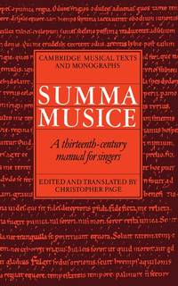 Summa Musice: A Thirteenth-Century Manual for Singers