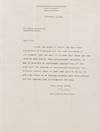 Typed letter signed
