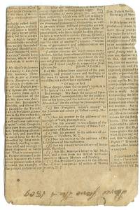 Newspaper Cover Handmade Commonplace Book, June 4, 1809