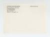 Exhibition postcard: Lothar Baumgarten bei Konrad Fischer (2-23 September 1975)