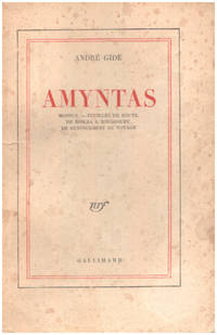 Amyntas by Gide AndrÃ© - 1947