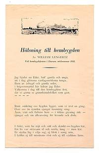 Hälsning till hembygden. [...] Vid hembygdfesten…