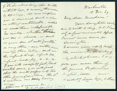 Autograph letter signed to an unidentified correspondent
