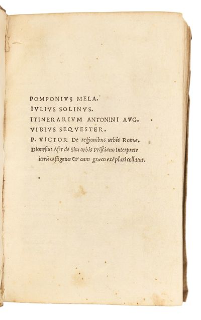 Pomponius Mela. Iulius Solinus....; (photo 1)