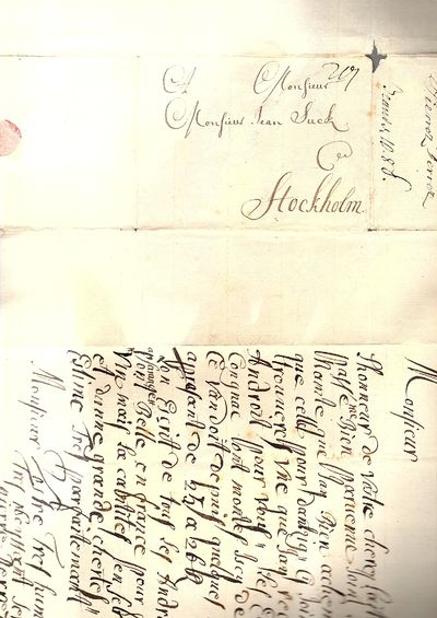 THREE HAND-WRITTEN LETTERS dated ce 4-7: 1733, 17…