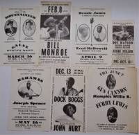 &quot;The Friends of Old Time Music Present...&quot;RARE Collection of Seven Original Broadsides, 1961-1965 by Gus Cannon, Memphis Willie B., Furry Lewis, Joseph Spence, Roscoe Holcomb, Dillard Chandler, Galax String Band, Bessie Jones, Fred McDowell, Dock Boggs, Mississippi John Hurt, Bill Monroe, Doc Watson, Jessie Fuller  et al - 1961