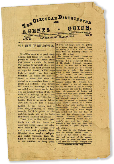 The Circular Distributer and Agents Guide. Devoted to Advertisers Agents, Circular Distributers and the Public in General. Vol. II, No. 11 (March 1895)