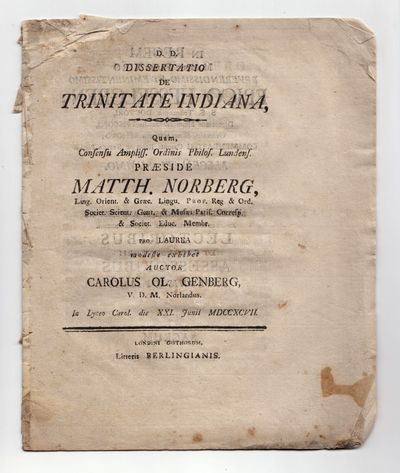 Dissertatio de Trinitate Indiana.