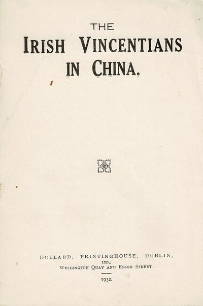 The Irish Vincentians in China