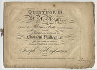 Quintuor III ... arrangé pour le Piano=Forte à quatre mains et dedié à Madame la la Comtesse de Choiseul Daillecourt née Comtesse de Sérény, Dame de l'Ordre de la Croix Etoilée, [KV 406]