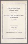 (Program): The Fifty-Fourth Annual Ruth Day Sermon under the auspices of Household of Ruth, Grand United Order of Odd Fellows in America