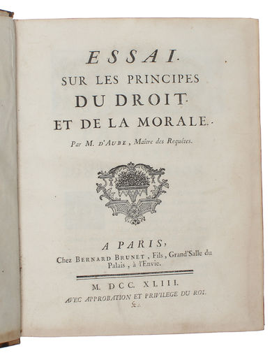 Essai sur les principes du droit et de la morale. (photo 4)