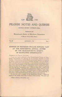 Pilgrim Notes and Queries January 1915, Vol. III No. 1