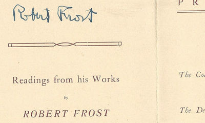 19/11/1915. Robert Frost From his landmark year of 1915, what his biographer calls his first year of...