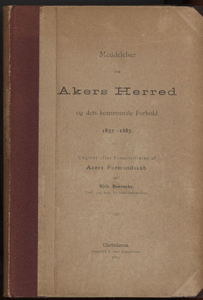Meddelelser om Akers Herred.  og det kommunale…