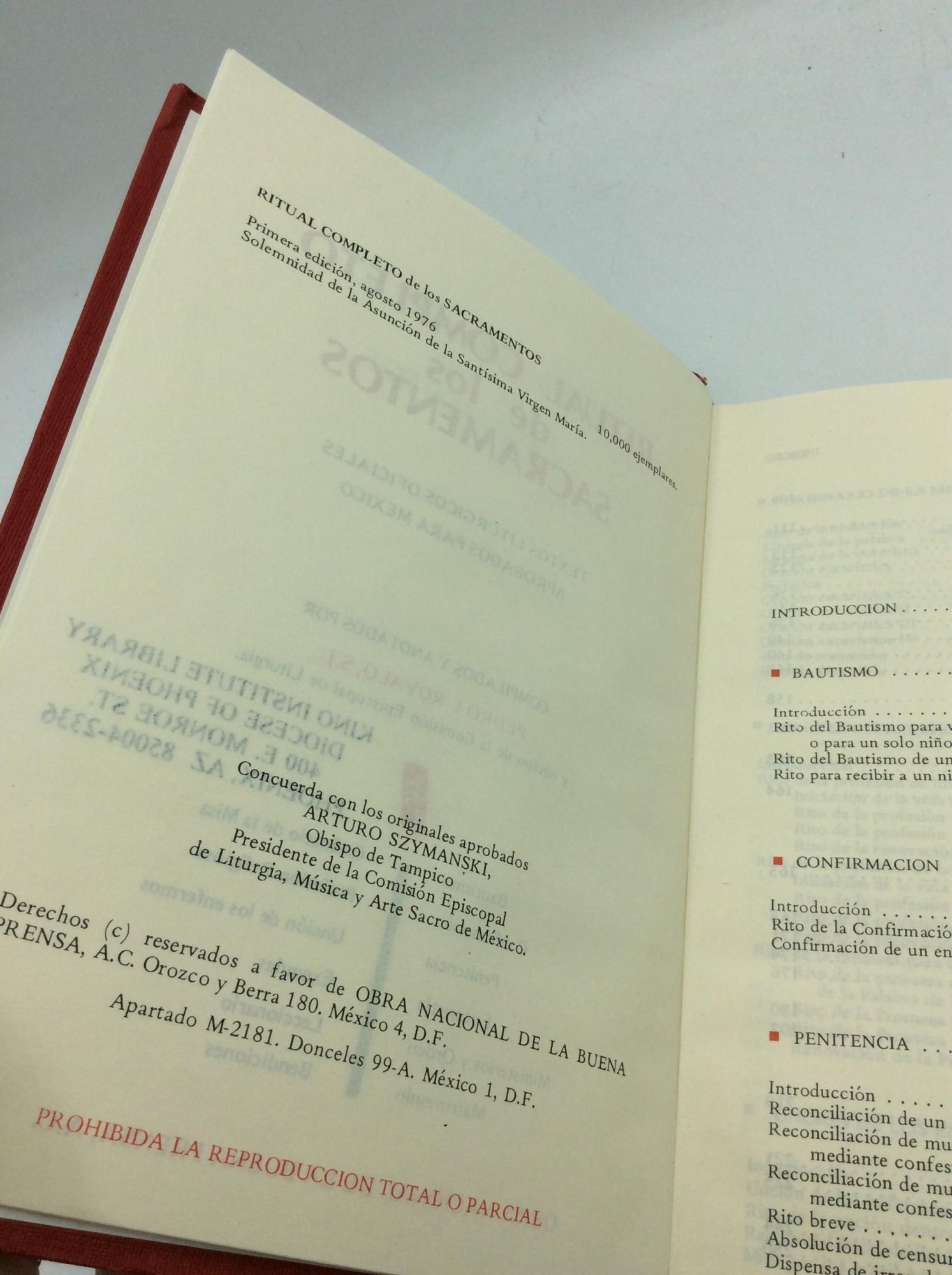 RITUAL COMPLETO DE LOS SACRAMENTOS: Textos Liturgicos Oficiales Aprobados Para Mexico by Pedro I ...