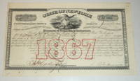 image of PAYMENT OF BOUNTIES TO VOLUNTEERS: A PARTIALLY PRINTED CIVIL WAR DOCUMENT consisting of a bond financing payment of bounties to soldiers who volunteered to fight in the Civil War, SIGNED by LUCIUS ROBINSON as New York State Comptroller.