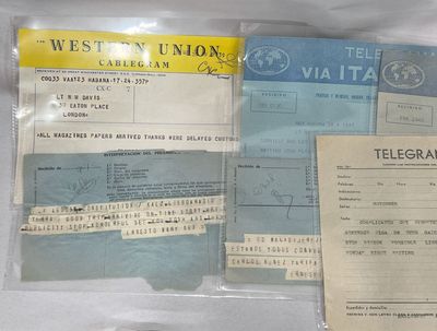 Telegrams from Hemingway to close friends A. E. Hotchner and Bill Davis