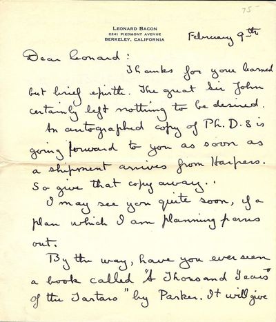 AUTOGRAPH LETTER SIGNED