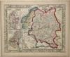 Map of Russia in Europe, Sweden and Norway, with inset of Map of Denmark and Map of Holland and Belgium from the New Universal Atlas.