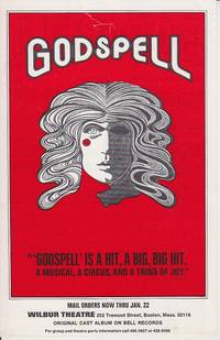 image of Godspell Advertising Sheet From the Wilbur Theatre
