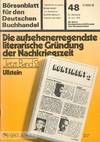 BORSENBLATT FUR DEN DEUTSCHEN BUCHHANDEL