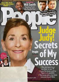 cover of PEOPLE MAGAZINE - NOVEMBER 15, 2021 - JUDGE JUDY! SECRETS OF MY SUCCESS
