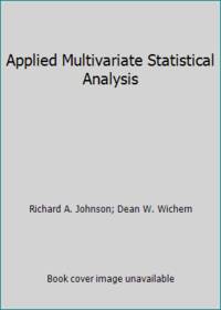 cover of Applied Multivariate Statistical Analysis