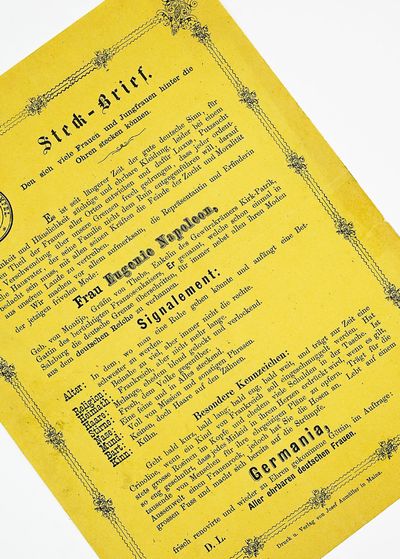 STECK-BRIEF. Den sich viele Frauen und Jungfrauen hinter die Ohren stecken koennen