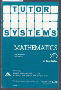 Tutor Systems : Mathematics 7D : For Use with  Tutor Systems 24 Tile Pattern Board by Hanlon, David