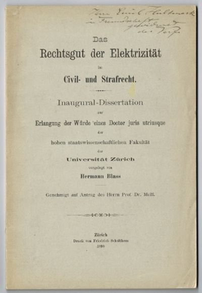 Das Rechtsgut der Elektrizität im Civil- und…