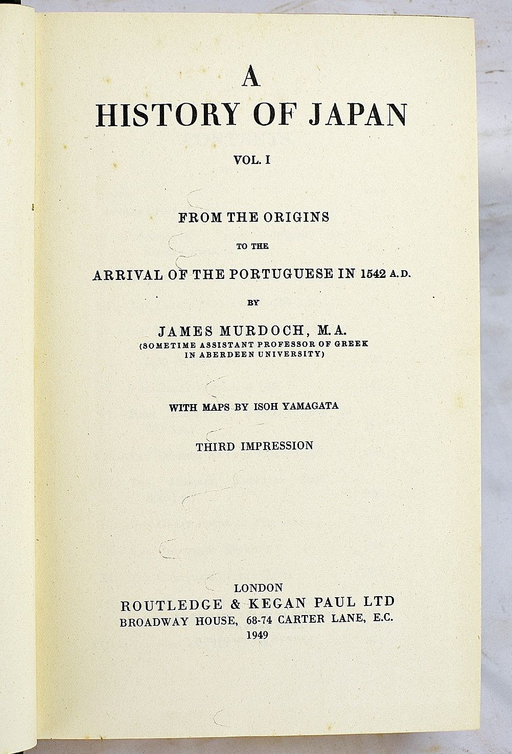 日本の歴史　英語　A HISTORY OF JAPAN MURDOCH A History of Japan 3 Volumes by James Murdoch - AbeBooks