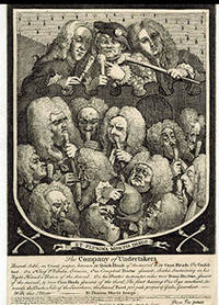 The Company of Undertakers. Original etching. 18th Century Impression. First state. by Hogarth, William (1697-1764)