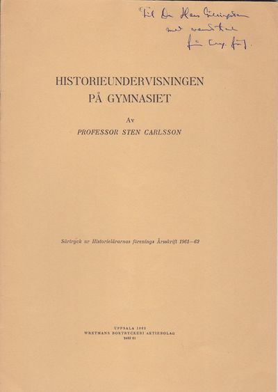 Historieundervisningen på gymnasiet. Föredrag vid…