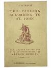 The Passion According to St. John: Vocal Score