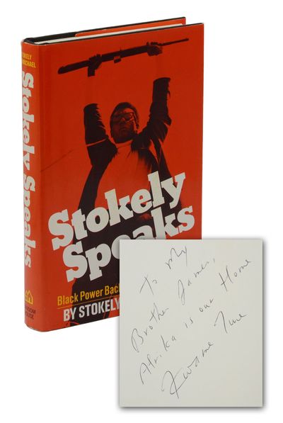 New York: Random House, 1971. First edition. First edition. Signed by author Kwame Ture (formerly kn...