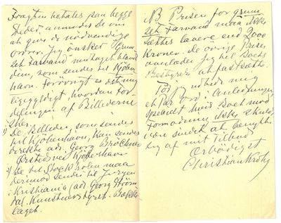 Samling brev fra Christian Krohg i perioden 1902-1908. Datert i Kristiania og Paris. Tilsammen 11 brev og kort. (photo 4)