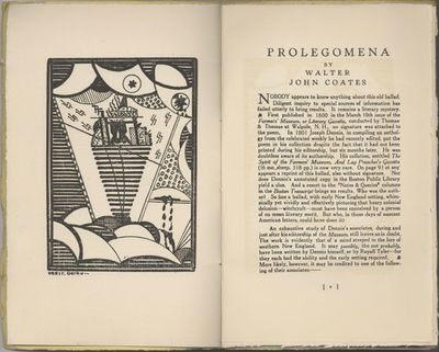 Margery Gray, Or a Witch Unmasked. an Old New England Ballad, by an Unknown Author. With an Interpretive Drawing By Vrest Orton and a New Introduction By Walter John Coates