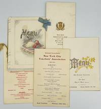 [NEW YORK] [EDUCATION] [MENU] Collection of Menus from The Male Teachers of New York/New York City Teacher's Association