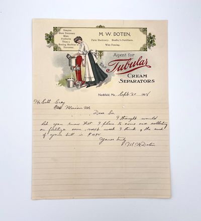 [AGRICULTURE] [MILK] Letter to Mr. Seth Gray