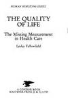 The Quality of Life (Human Horizons) by Prof. Lesley Fallowfield - Paperback - 1994 - from Bookbarn (SKU: 1860616)
