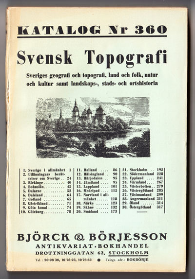 Björck & Börjesson. Katalog No. 360. Svensk…