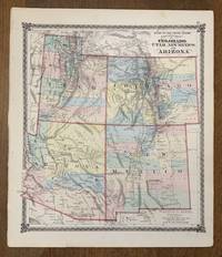 County Map of Colorado, Utah, New Mexico and Arizona