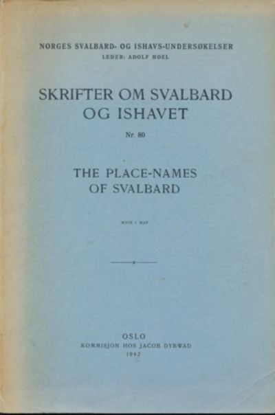 The Place-Names of Svalbard.  with map