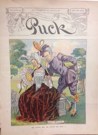 Puck Magazine Cover "He Loves Me, He Loves Me Not.". February 6, 1907